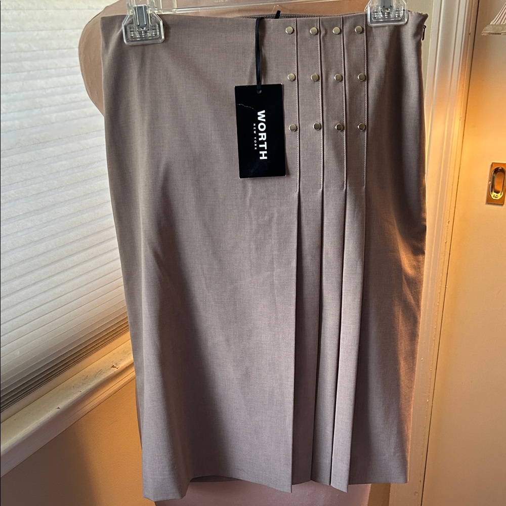 Worth Women's Beige Pencil Skirt